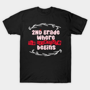 2nd Grade: Where the Adventure Begins T-Shirt